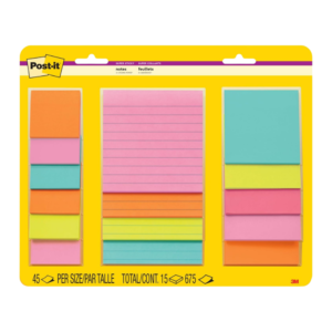 Post-it set in assorted sizes