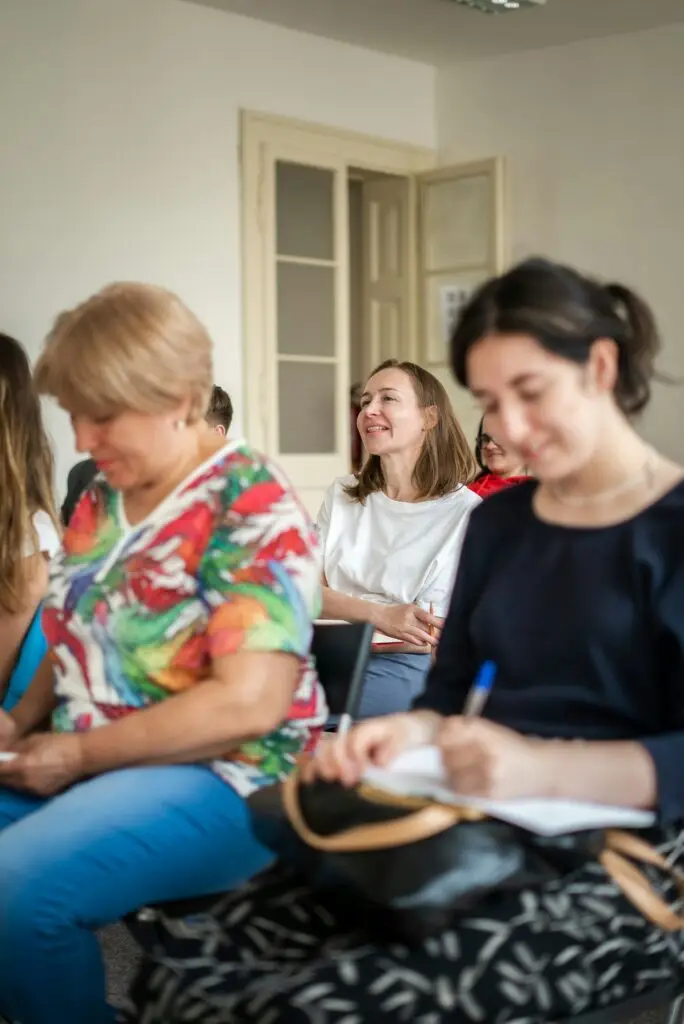 women in a writing group